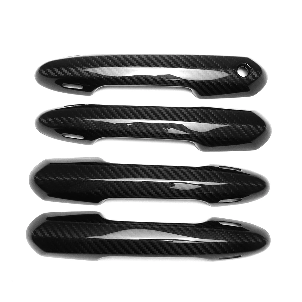 for Toyota Land Cruiser LC300 2022 2023 2024 Exterior Door Handle Cover Trim Dry Carbon Fiber Accessories