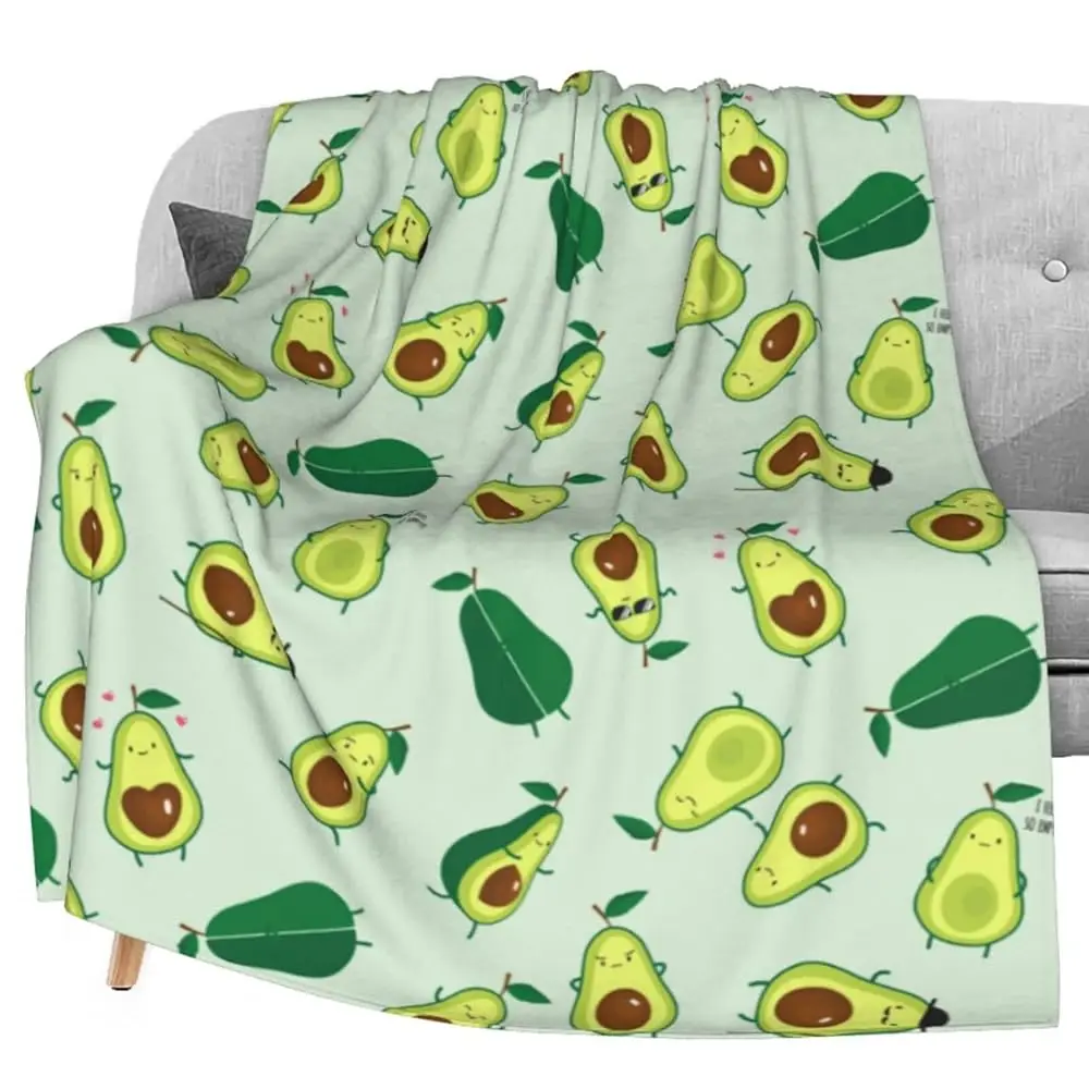 

Flannel Blanket Avocado Lightweight Cozy Bed Blanket Soft Throw Blanket Fits Couch Sofa Suitable For All Season 60""X80"" For