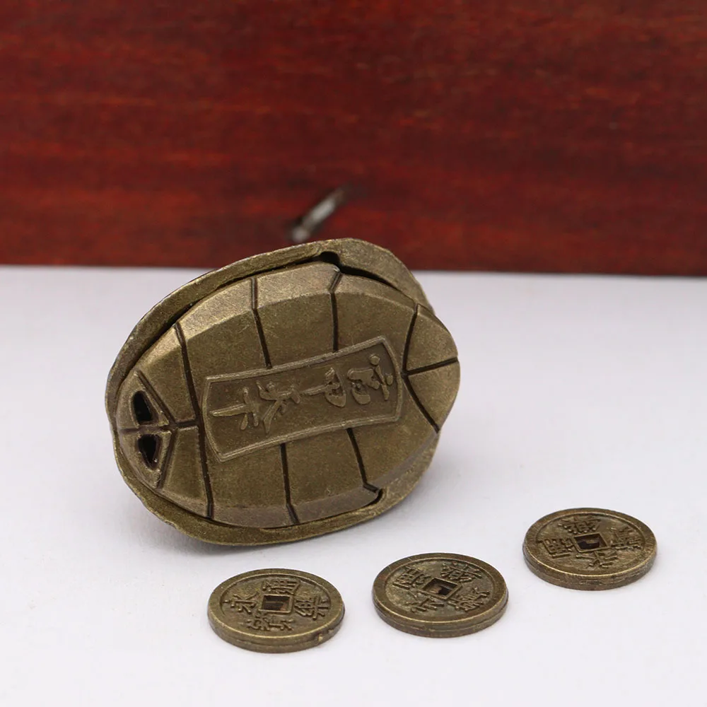 Eight Diagrams Trigram Symbol Turtle Shell Figurines Miniatures Desktop Ornaments Metal Model Crafts Home Decoration Accessories