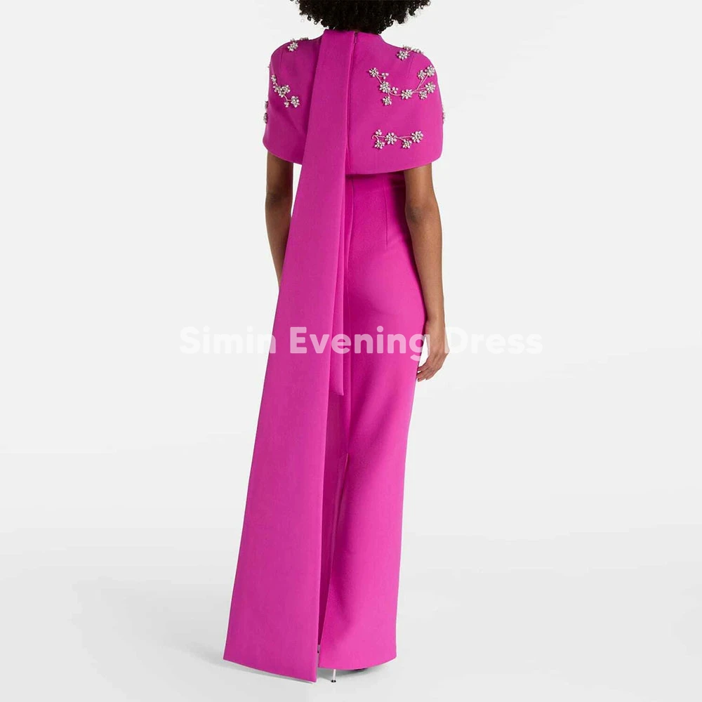 

Simin индивидуальные женские креповые роскошные вечерние платья без рукавов с бисером, прямые вечерние платья длиной до пола, элегантные вечерние платья 2025