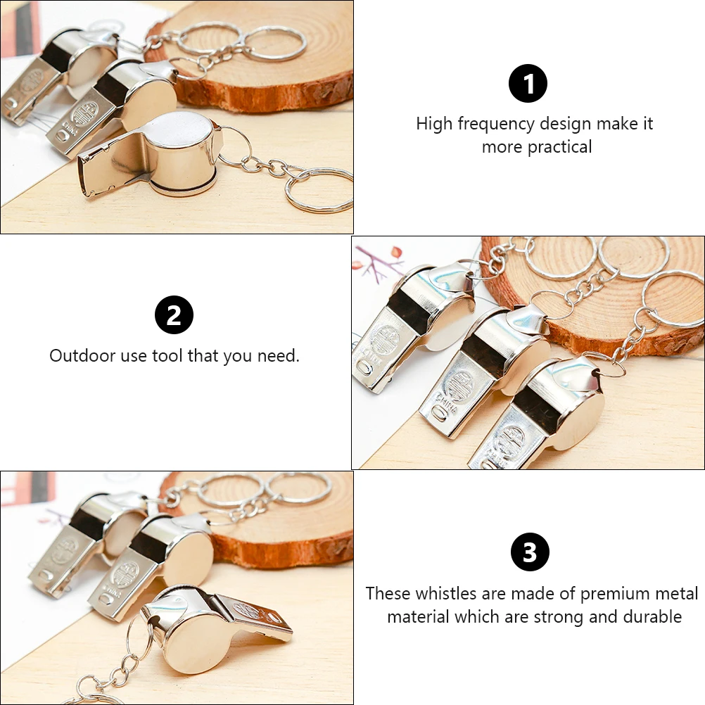 

10Pcs Metal Referee Whistles Durable And Safe For Long Lasting Use Ideal For Training And Outdoor Adventures