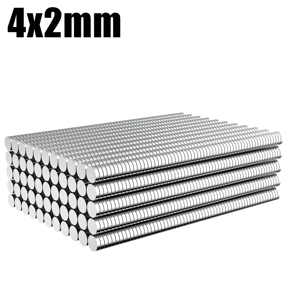 120pcs Powerful Round Magnets 4x2mm For Refrigerator,Office,DIY