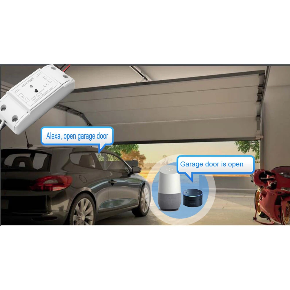 Tuya WiFi Garage Gate Door Opener Controller Smart Life APP Wireless Remote Control Magnetic Door Sensor Work With Alexa