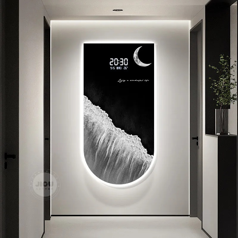 Charm Decor Digital Clock Luxury Machinery Modern Kawaii Digital Clock Large Mechanical Horloge Murale Salon Wall Decoration