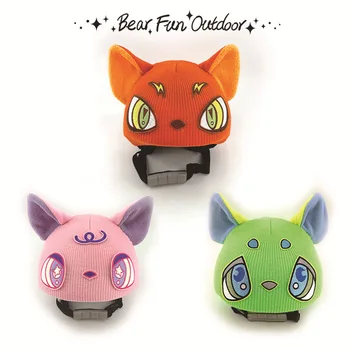 Copri casco da sci fluorescente animale fantasy nuovo originale Copri cappello decorativo per mezzo casco da esterno per cartoni animati