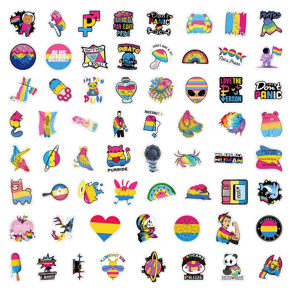 10/30/50/126 adet nonpanpansexual Transgender Bisexual Asexual gurur LGBT çıkartmalar DIY bisiklet kaykay buzdolabı komik Sticker