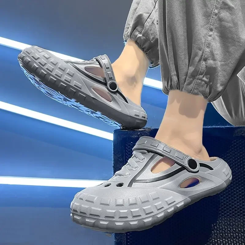 

Спортивные мужские сандалии, нескользящие, высококачественные, повседневные, трендовые, 2025, новые летние, низкая цена, с открытым носком 39, повседневное использование, роскошная мужская обувь для взрослых H