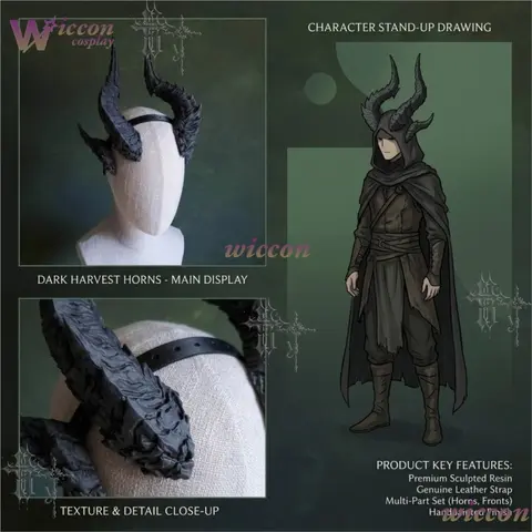 Spiky Jagged Black Dragon Horn Headband Rough Textured Demon Headpiece For Gothic DND Cosplay Halloween Dark Fantasy Anime Party