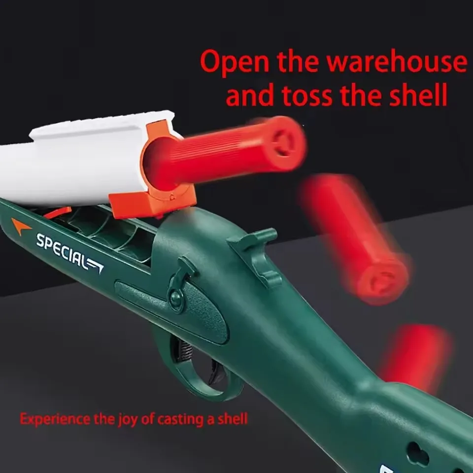 어린이 장난감 S686 샷건 야외 스포츠 쉘 배출 가능 소프트 총알 권총 장전 소프트 건 십대 소년 Gi