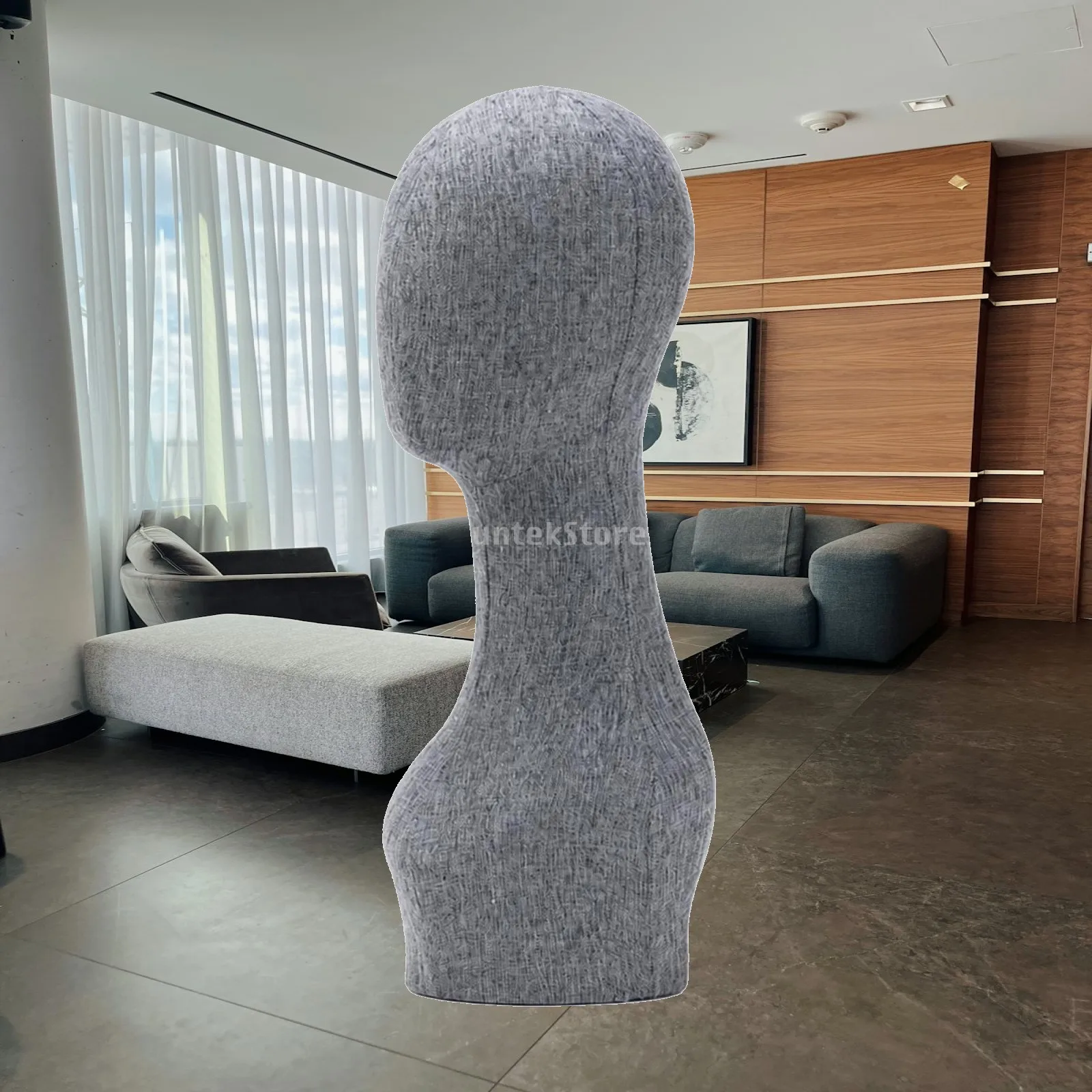 Mannequin Head with Neck Neutral Fabric Mannequin Head Hat Display Stand Professional Lightweight for Milliners, Window Displays