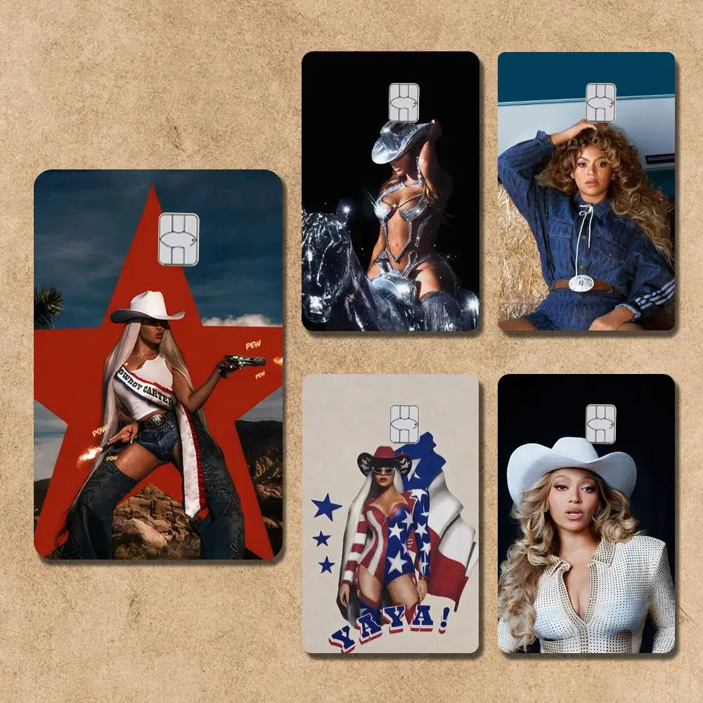 

Singer B-Beyonce Cowboy Card Stickers Credit Visa Debit Bank Charge Card Bus Metro Waterproof Sticker Decal Decoration