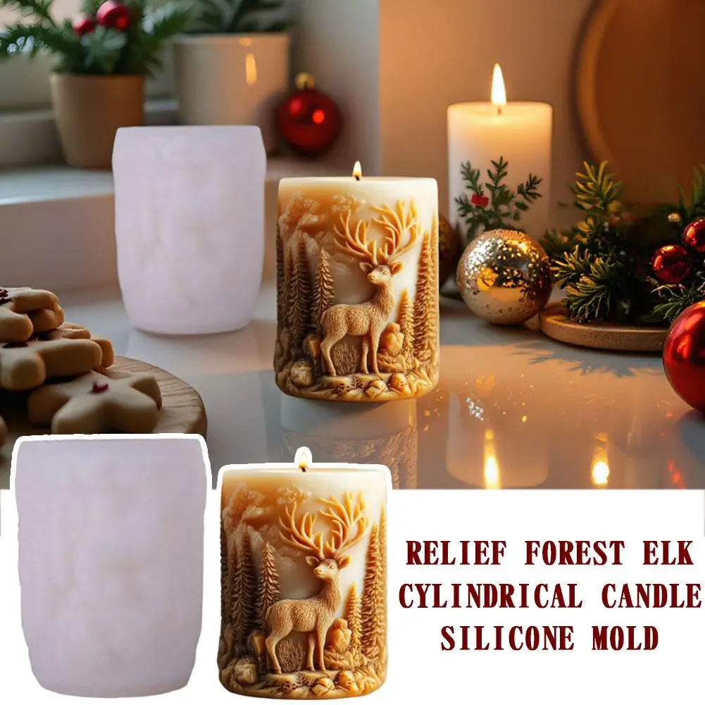 Silicone Aroma Candle Silicone Mold Cylinder Molds for Candle Making Pillar Silicone Molds for Aromatherapy Candles Epoxy R Z9J5