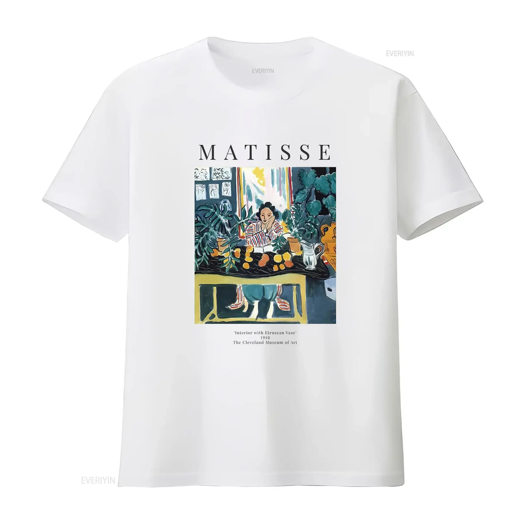 Henri Matisse Interior with Etruscan Vase 1910 Painting Art Impressionism Fauvism T Shirt Made of 100 Premium Cotton vintage