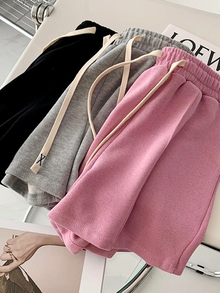 AOSSVIAO 2026 Sommer-Shorts für Damen: Elastische, süße Mädchen-Shorts im koreanischen Stil, Harajuku, schlichte graue Hosen für Studentinnen – Detail 9