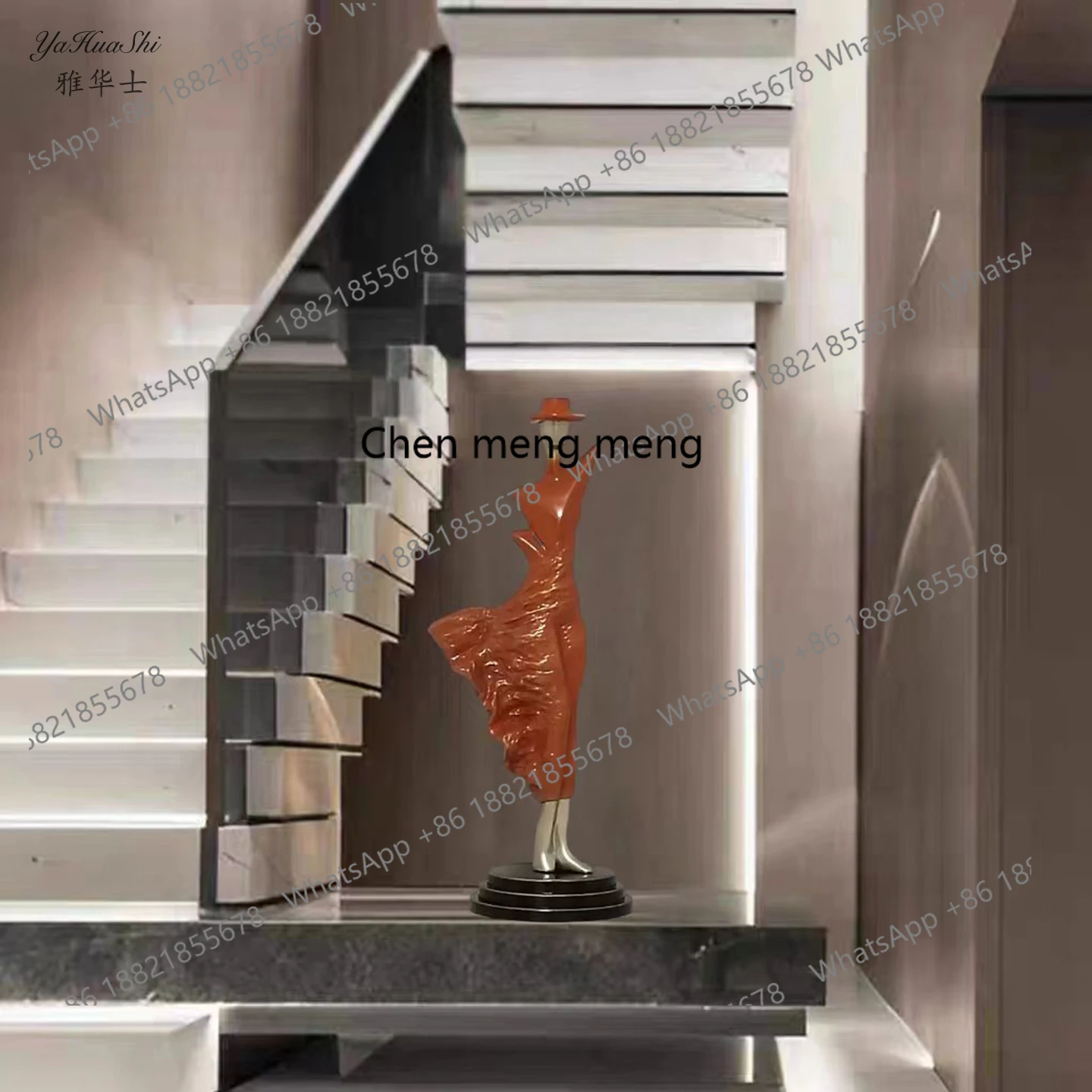 

Humanoid art sculpture niche decoration living room TV cabinet entrance creative abstract light luxury style