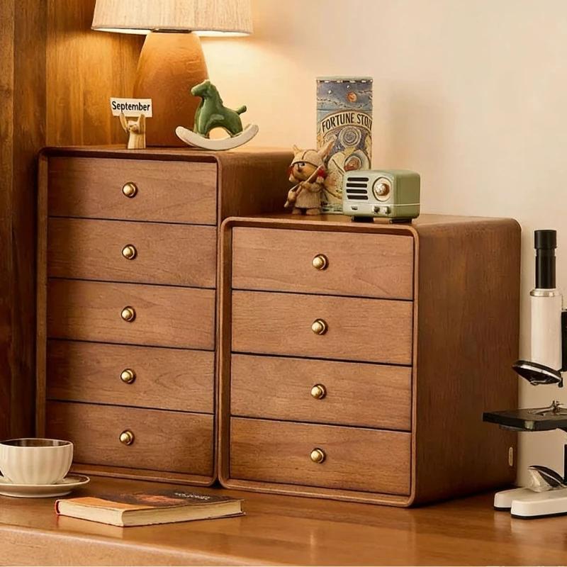 Solid Wood Storage Box Large Capacity Organizer Drawer Desktop Multifunctional Storage Boxes Retro Jewelry Organization Cases