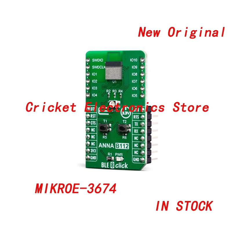 MIKROE-3674 ANNA-B112 Bluetooth Low Energy (BLE) RF mikroBUS™ Click™ Platform Evaluation Expansion Board