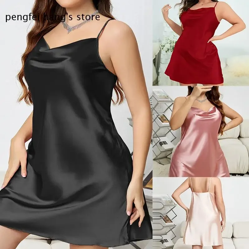 Plus Size Swing Collar Homewear Short Nightdress 4Xl 5Xl Nightgown Women Casual Nightwear Lady Home Dressing Gown Lingerie