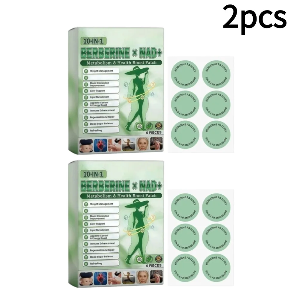 10-in-1 Berberine x NAD+ Gewichtsbeheersingspleister, eenvoudig te gebruiken, afslankpleister, lichaamsverzorgingspleister