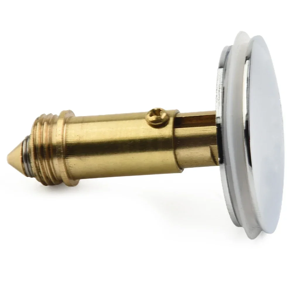 

Enhance Your Basin Waste System with Chrome Sink Push Button Click Clack Plug+Spring Bolt for 38mm Tap Up Waste