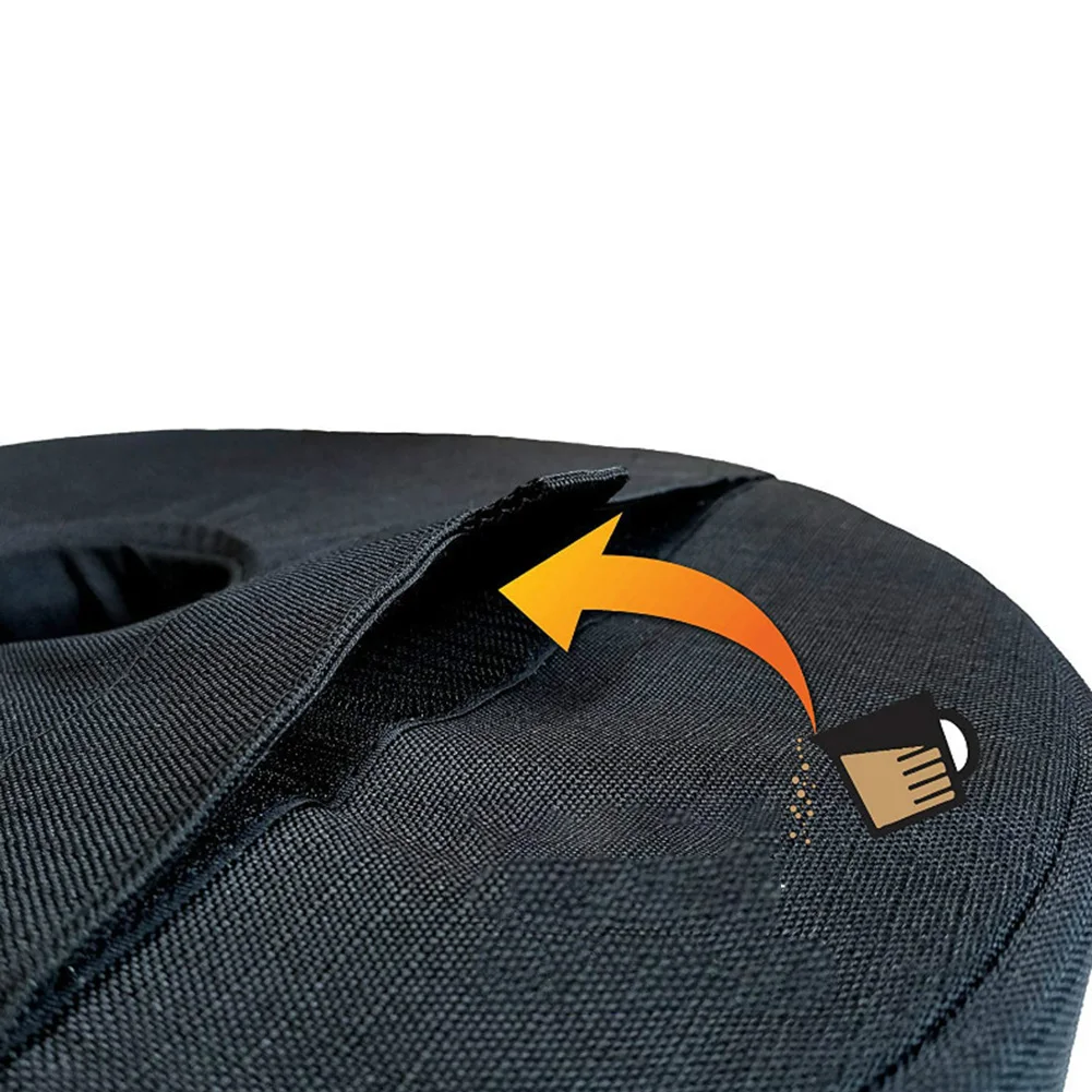 For Offset Umbrella 18in Round Sand Bag For Patio Umbrella 600D Oxford Cloth Side Slot Opening Easy Filling Design