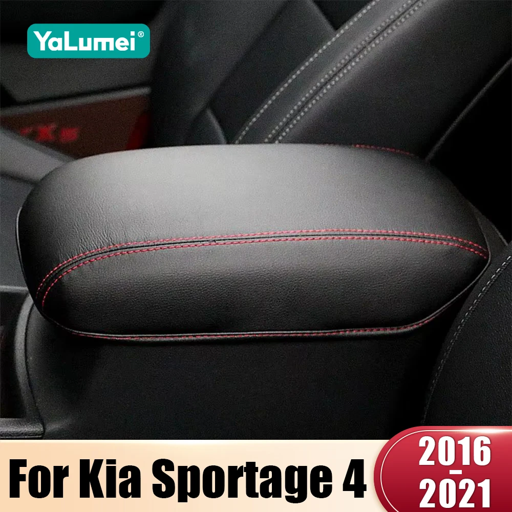 Für Kia Sportage 4 2016 2017 2018 2019 2020 2021 Leder Auto Mittelkonsole Armlehne Box Abdeckung Zentrale Armlehne Trim zubehör