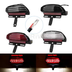 Motorcycle Tri-Bar Rear Fender Brake Tail LED Lamp Lighting bracket mount Fit For Harley Dyna Fat Bob Softail 2006-2015