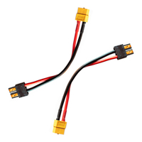 2Pcs TRX Male Connector to XT60 Female Plug Adapter Charge Cable Lead Wire 14awg 15cm/30cm for ISDT Style Chargers