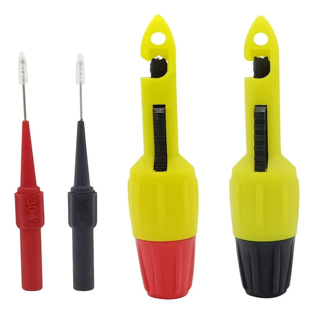 2pcs Set 2mm/4mm Socket Wire Piercing Probe Non-breaking Detection Test Hook Clip Puncture Test Probe Auto Accessory Kit