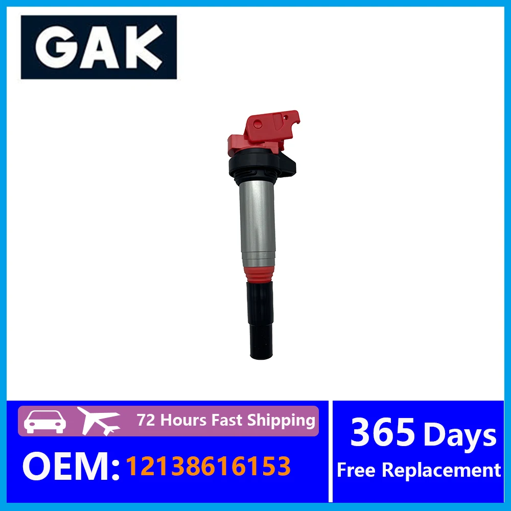 1PCS 12138616153 12137594596 GAK Ignition Coil For BMW X1 X3 X4 X5 X6 E90 E60 E84 F30 F18 E46 E64 E87 E92 F22 F07 F10 F11 E63