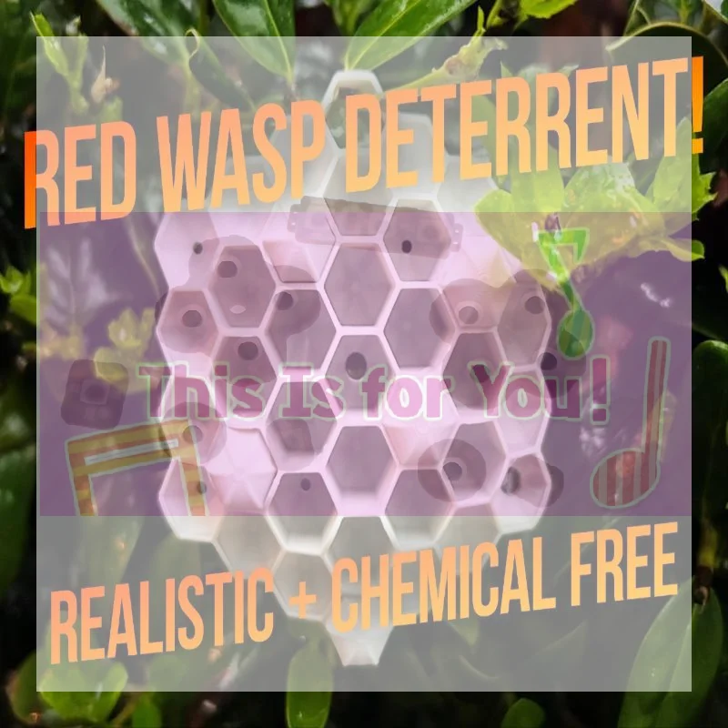 【MA】Durable Plastic Wasp Deterrent (1Pc), Realistic Hanging Wasp Repellent, Effective Outdoor Garden Pest Control, No Batteries