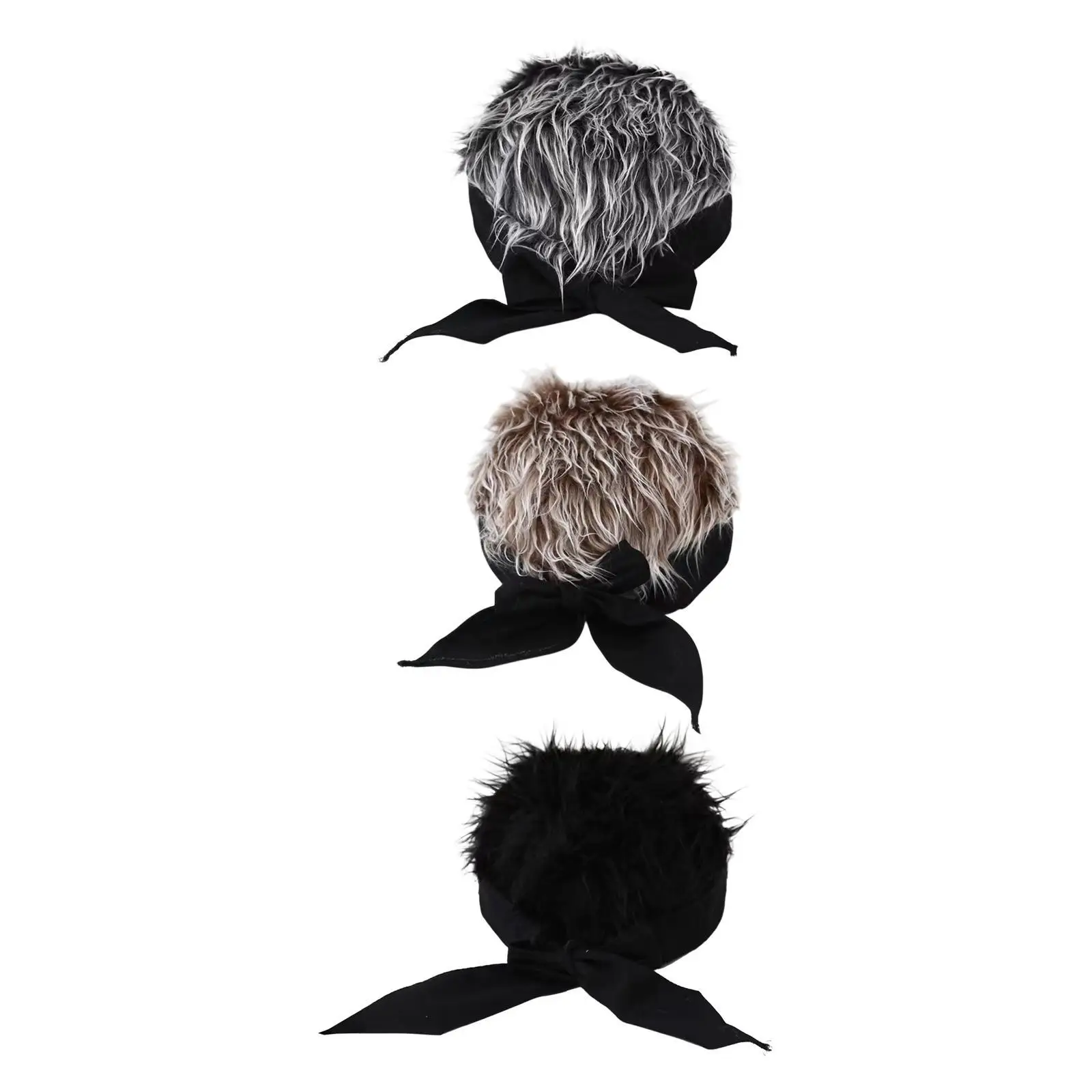 Artificial Wig Hat with Spiked Hair Casual Halloween Funny Hat Fashion Headband