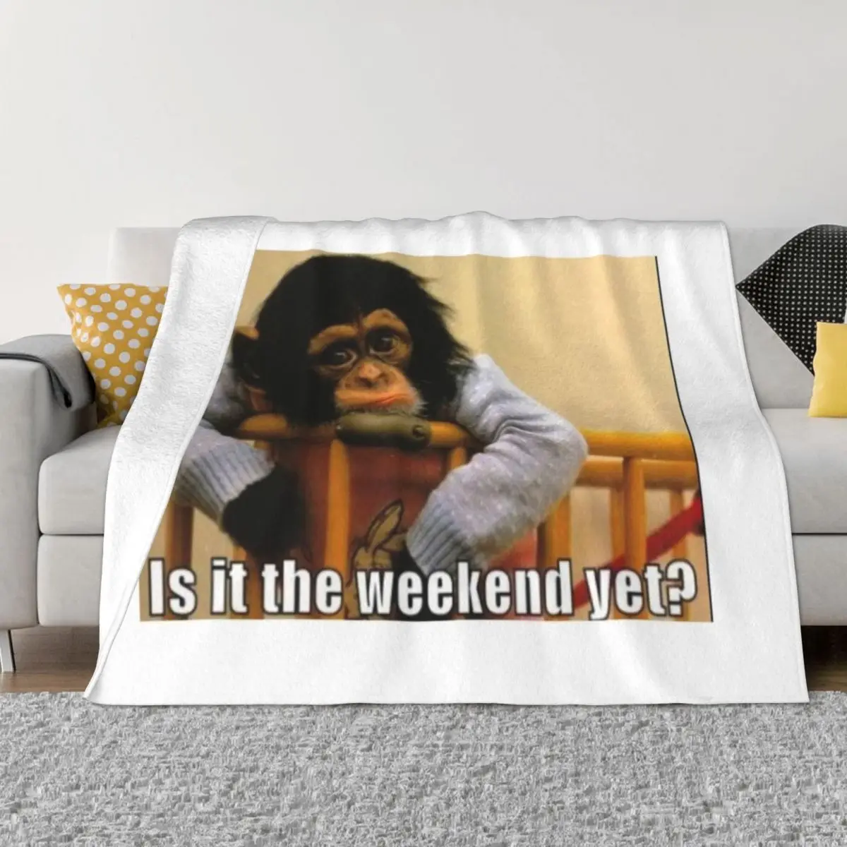 Is it the weekend yet? Throw Blanket halloween blanket cosplay anime Luxury Designer Blanket Retro Blankets