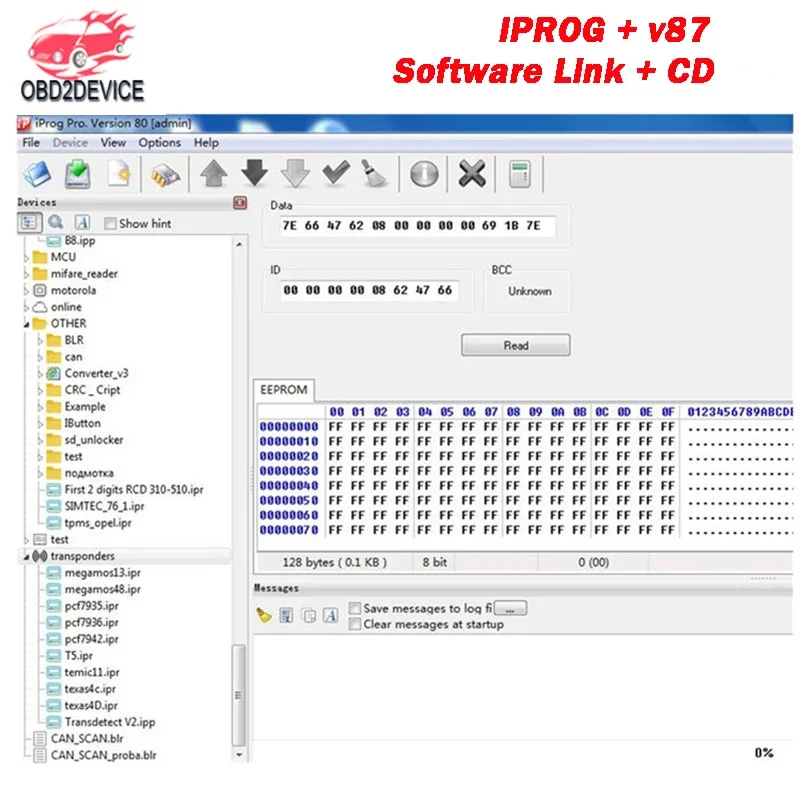 Iprog+ V87 Software link CD Support IMMO + Mileage Correction + Airbag Reset Till 2019 Replace Carprog/Digiprog/Tango