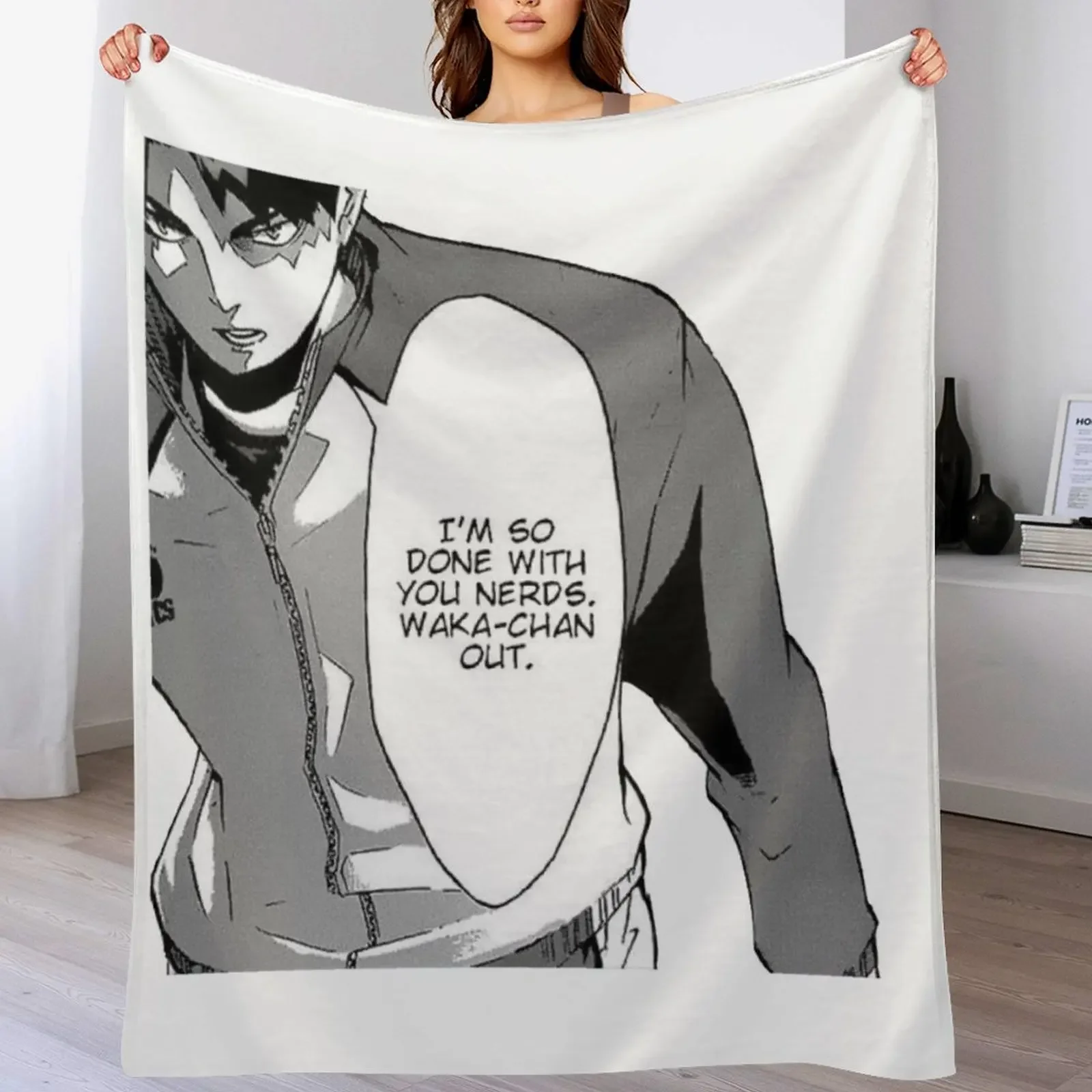 waka-chan out Throw Blanket Manta acogedora de color duradero