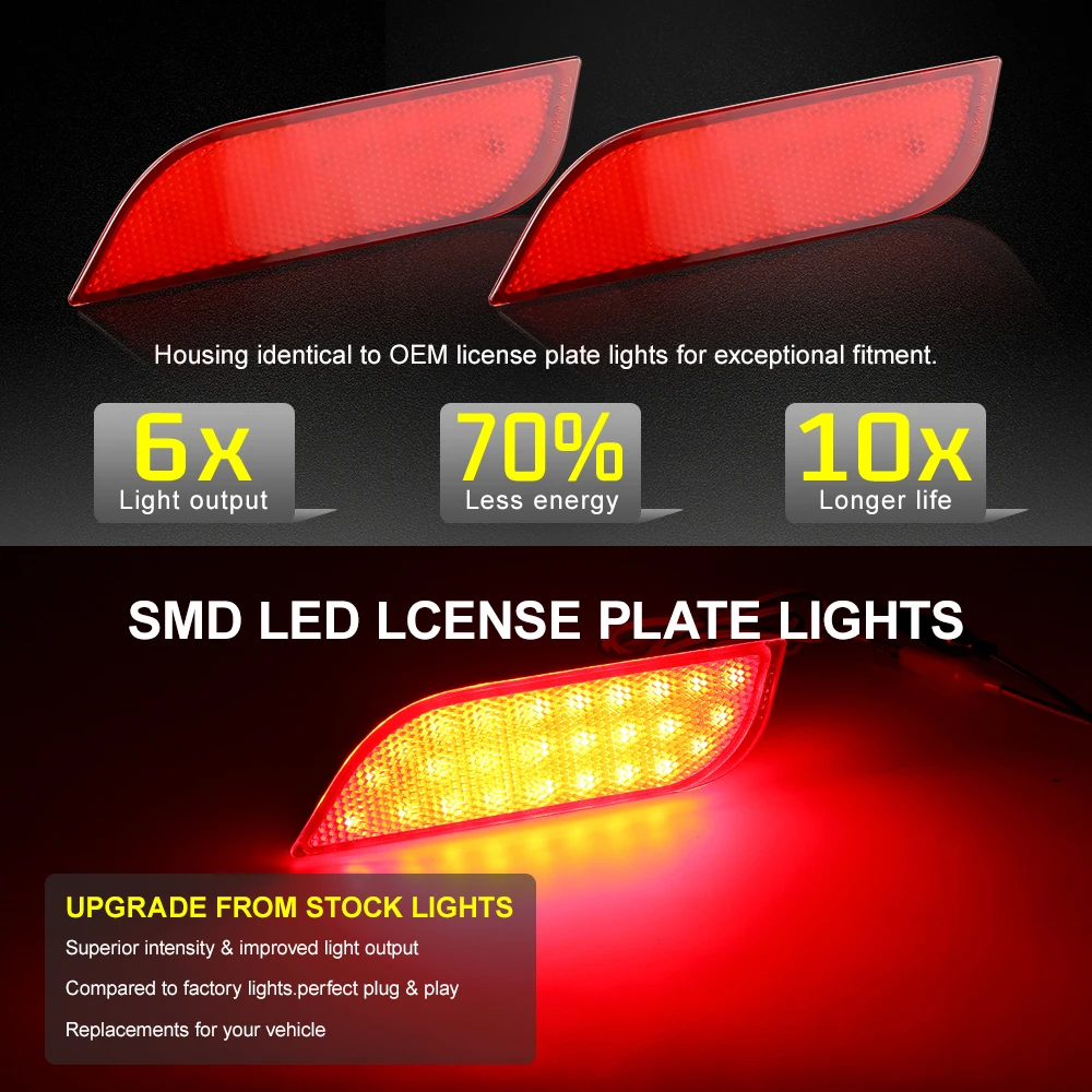 LED Rear Bumper Reflector Running Warning Light Brake Stop Light For Subaru Impreza WRX STI XV Exiga Levorg Legacy Accessories images - 6