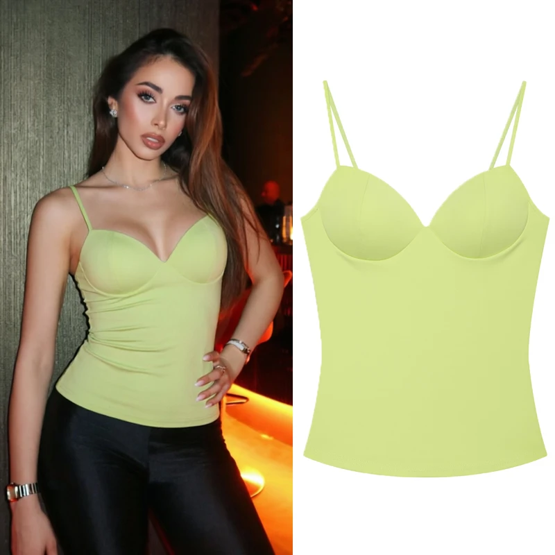 Corset Ladies Halter Tops For Woman 2025 Summer Camis Tops With Straps Woman Sleeveless Party Bodycon Sexy Casual Vest