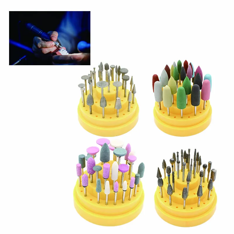 

1Set Dental Tungsten Steel Polishing Burs Drill Silicone Rubber Rotary Burs For Carbide for Remove and Polishing Dental Tools