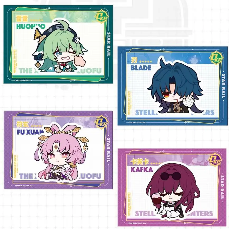 New Games Honkai Star Rail Collection Card Peripheral Laser Ticket Silver Wolf Jingyuan Kafka Yukong Rocha Bookmark Card Toy