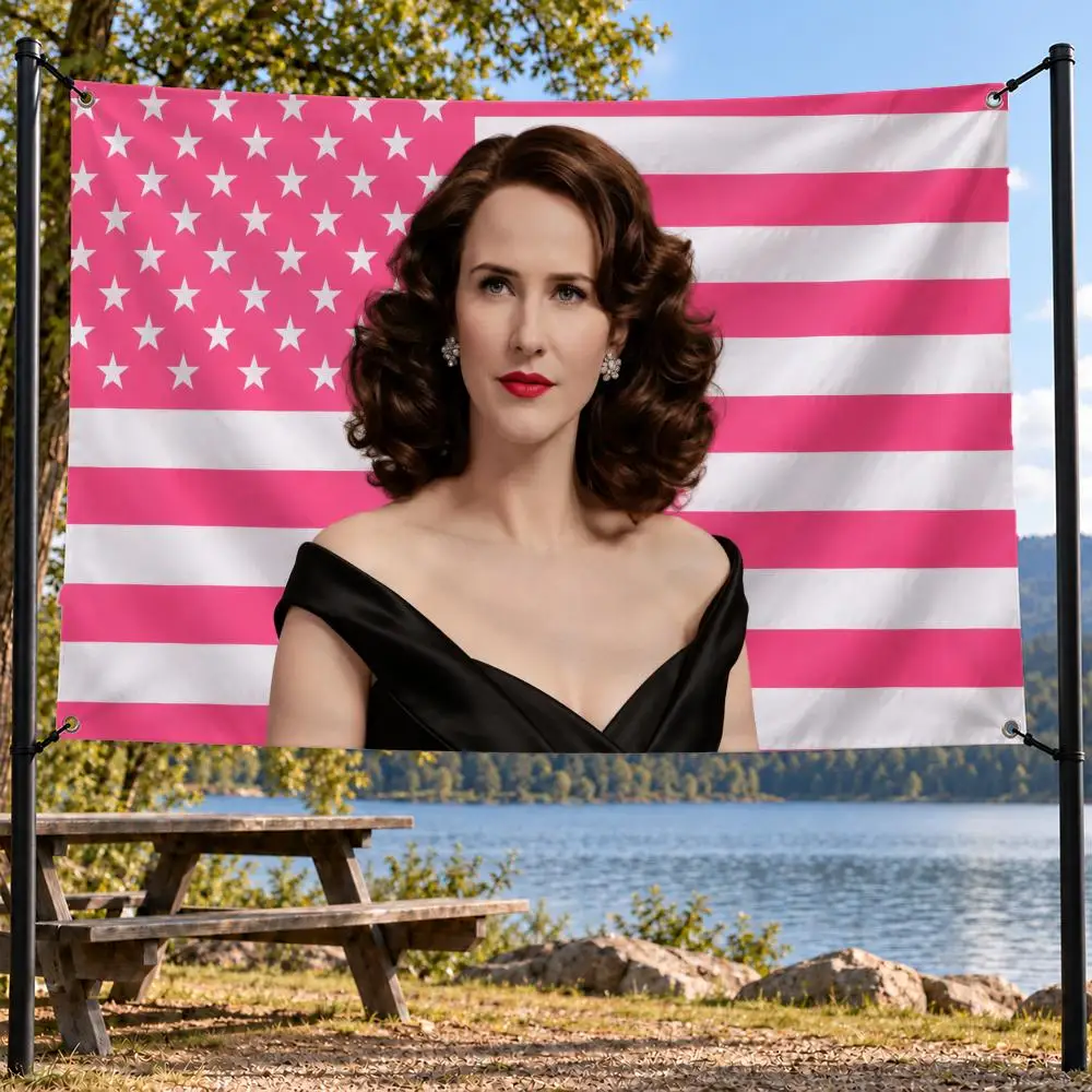 Actor Rachel Brosnahan Flags decor flag banner,wall hanging flag,indoor outdoor wall decor,yard garden porch patio