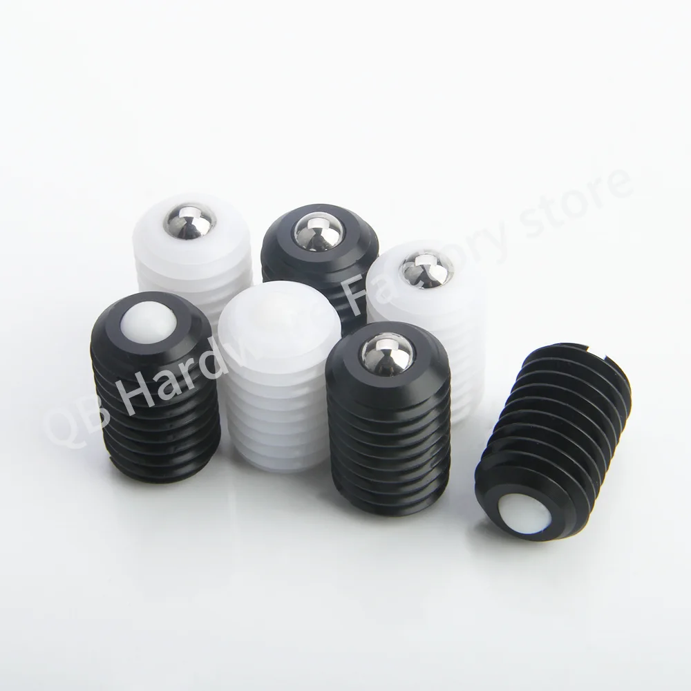 QB424 High Quality Bead Screw Resin Body Ball Head Plunger External Thread With Slotted Plastic Spring Positioning Bead
