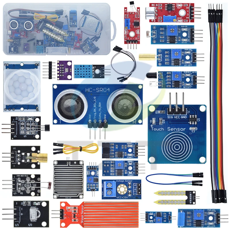 TZT 22-in-1 Sensor Module Kits for Arduino Raspberry Pi IoT Beginner Learning Starter Kit