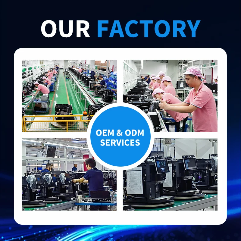 Commercial Espresso Machine - Fully Automatic One-Touch Coffee Maker (Portable, US Plug, French Language Display, 19Bar Pressure