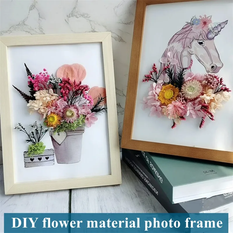 

3D Photo Frames Glass Specimen Frame Dried Flower Collection Display Supplies Desktop Ornament For Bedroom Living Room Decor