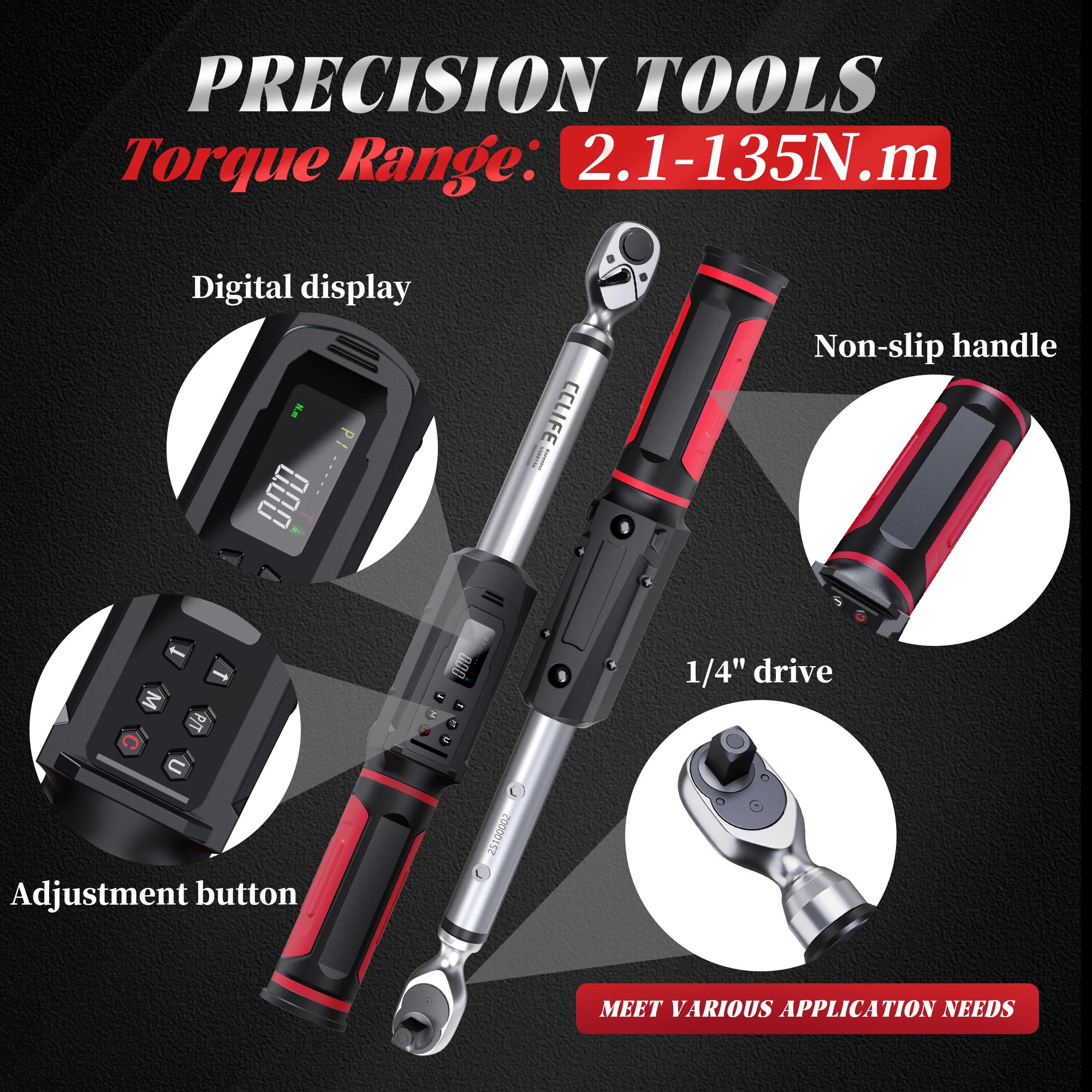 3/8'' Electronic Digital Displ - Torque Wrench Digital recension och pris