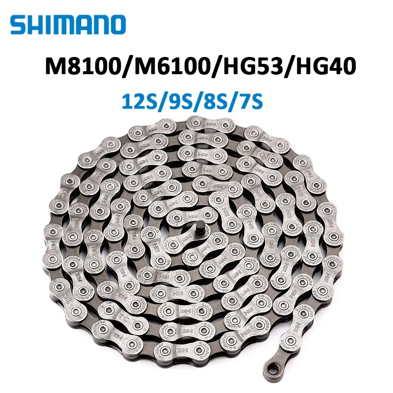 Shimano Deore XT M8100 Chain M6100 12 Speed MTB Chains HG40 HG53 7 8 9 Speed Bicycle Curren Bike Parts