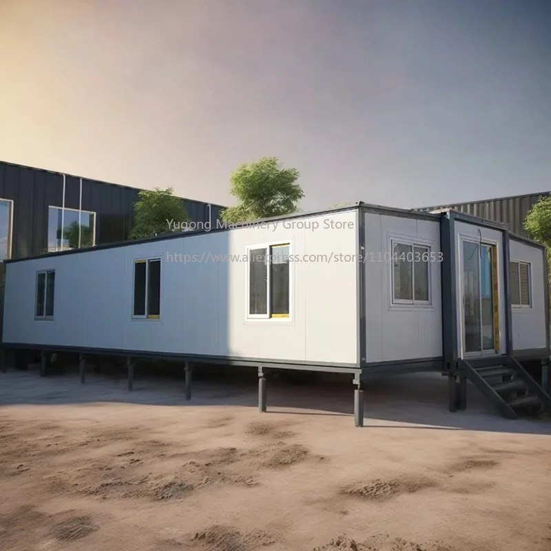 Luxury 40 Ft Prefab Container Houses 3 4 5 Bedroom Extendable Model with Kitchen Combination House