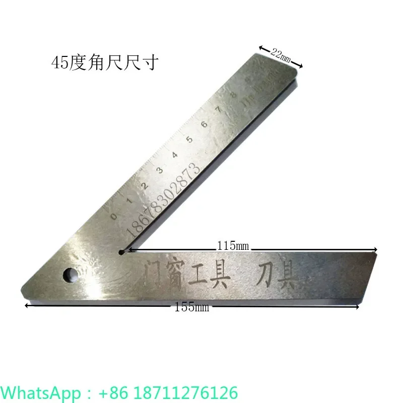 degree angle ruler, 90 degree right angle measuring ruler, thickened multi-functional aluminum plastic door and window profile