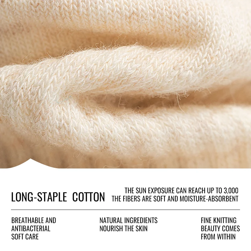 MiiOW Long Staple Pure Cotton Socks Winter Men Teens Athletic Sports Socks Long Crew Sock Moisture Wicking Anti Odor Warm Sock