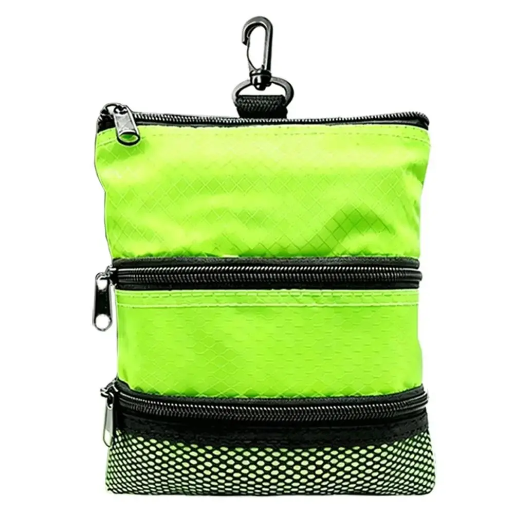Waterproof Golf Ball Bag Three Layer Large Capacity Golf Accessory Bag Portable Lightweight Golf Storage Bag Traveling